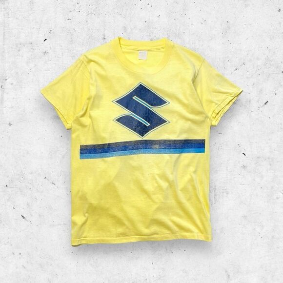 Vtg 70s 80s Screen Stars Suzuki Hallman Shirt, Single Stitch, USA Racing MotoX M - Picture 1 of 8